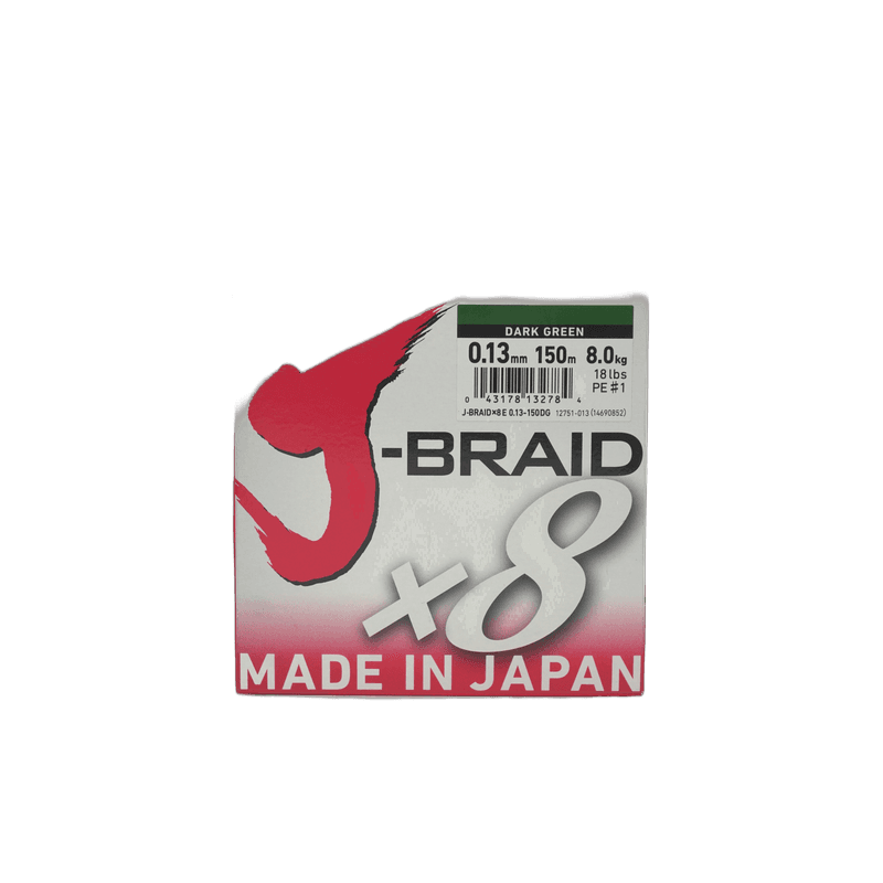 Daiwa J-Braid x8 Dark Green 150m