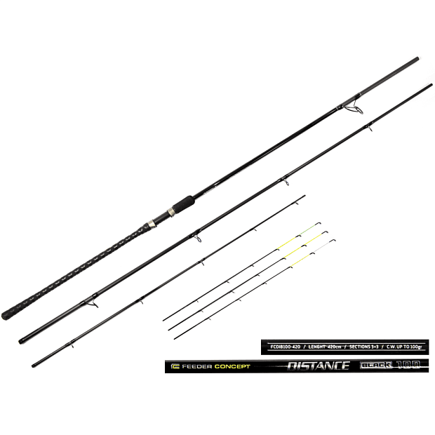 Fīdermakšķere Feeder Concept Distance Black Extra Heavy 180